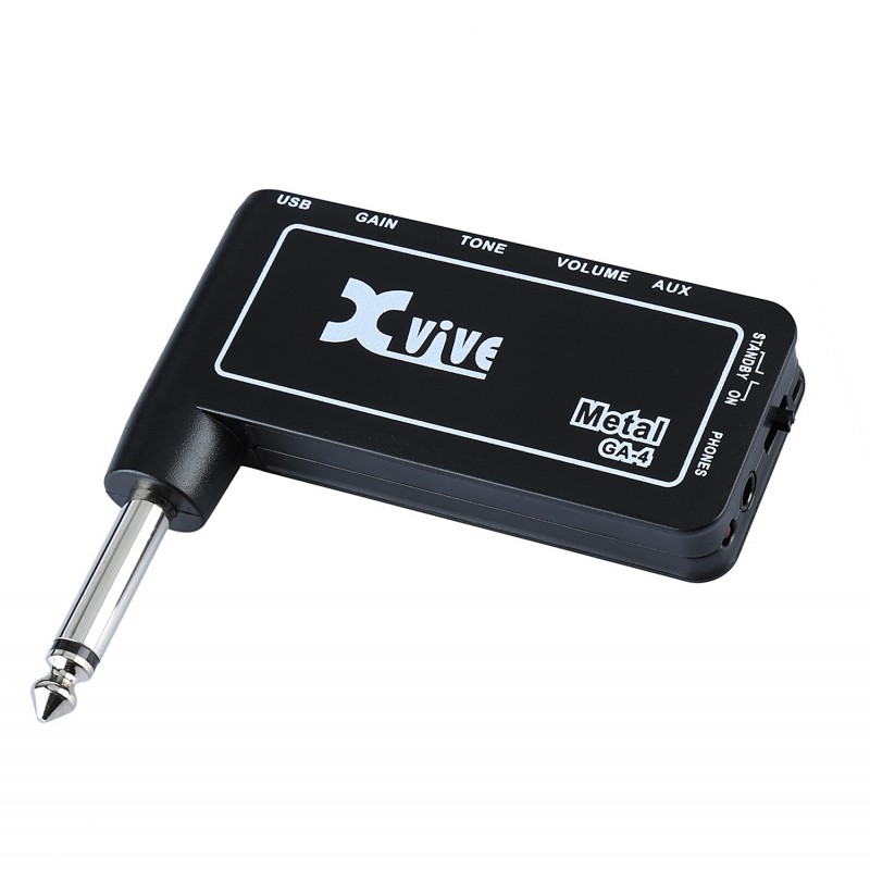 XVive GA-4 Metal - Mini Amplificatore per Cuffia da Chitarra