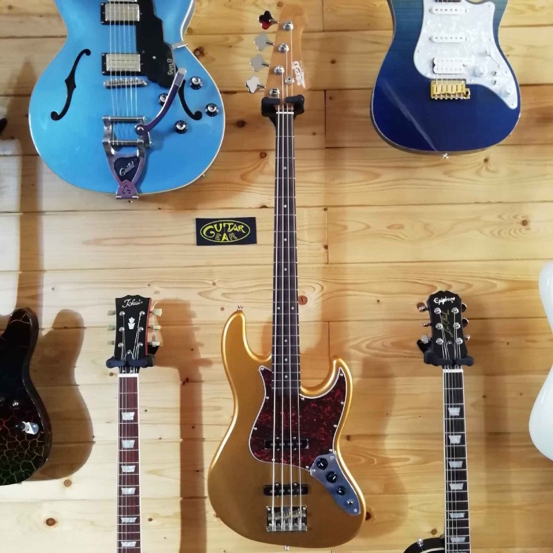 JET GUITARS JJB 300 GD R Bass Jazz style - Gold - Roasted Maple neck