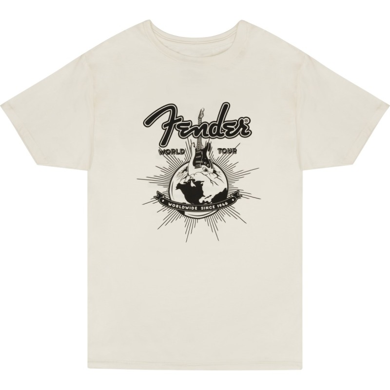 T-SHIRT Fender World Tour T-Shirt Vintage White - Taglia L