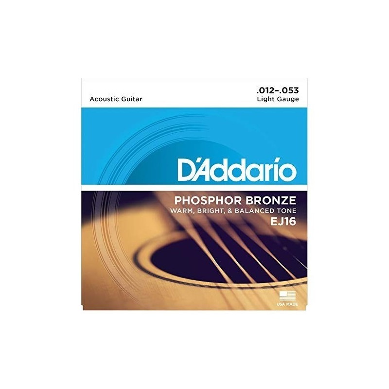 D'ADDARIO EJ16 Phosphor Bronze per Acustica -12/53