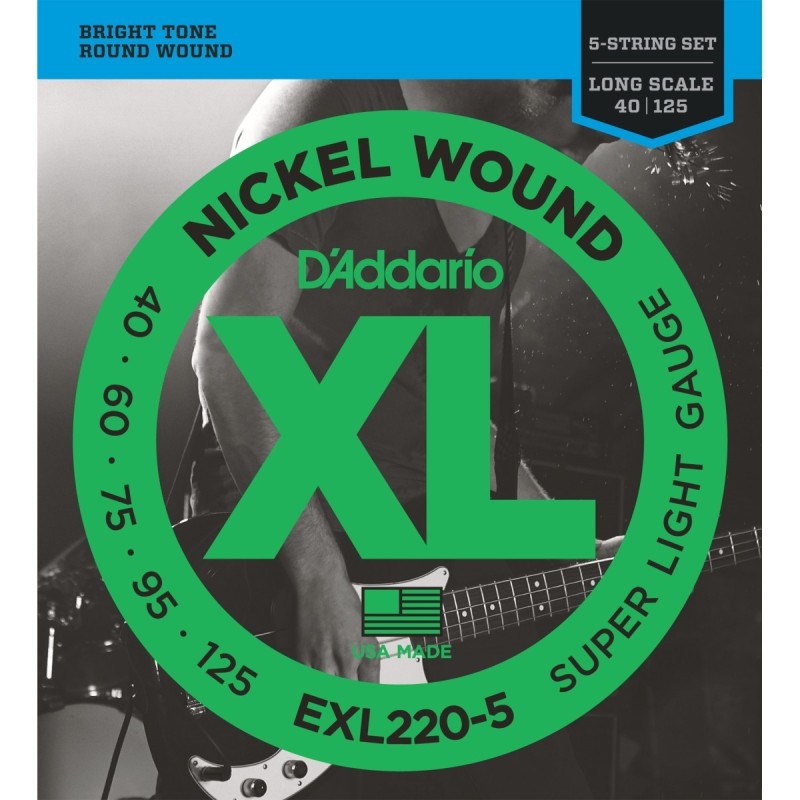 D'ADDARIO EXL220-5 - Muta Basso Elettrico 5 Corde 040-125