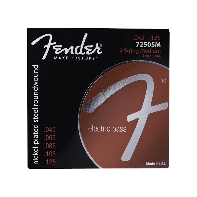 FENDER 7250-5M Muta di corde Basso Elettrico 5 Corde - Nickel Plated 045-125