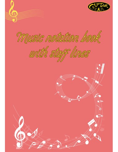 Music Notation Book with Staff Lines A4 - Downloadable PDF