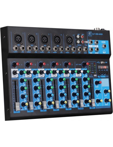 OQAN Mixer Q7 MK2 Usb - Mixer 7 canali con USB/Bluetooth