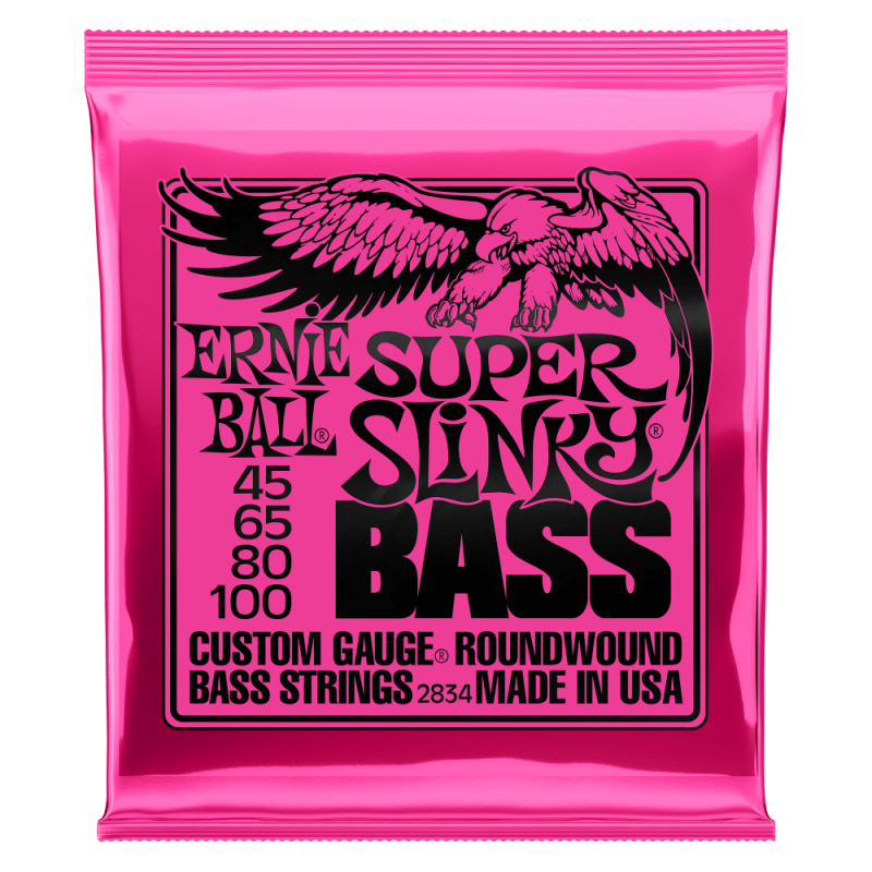 ERNIE BALL 2834 Super Slinky BASS Muta 4 corde Basso Elettrico 45/100