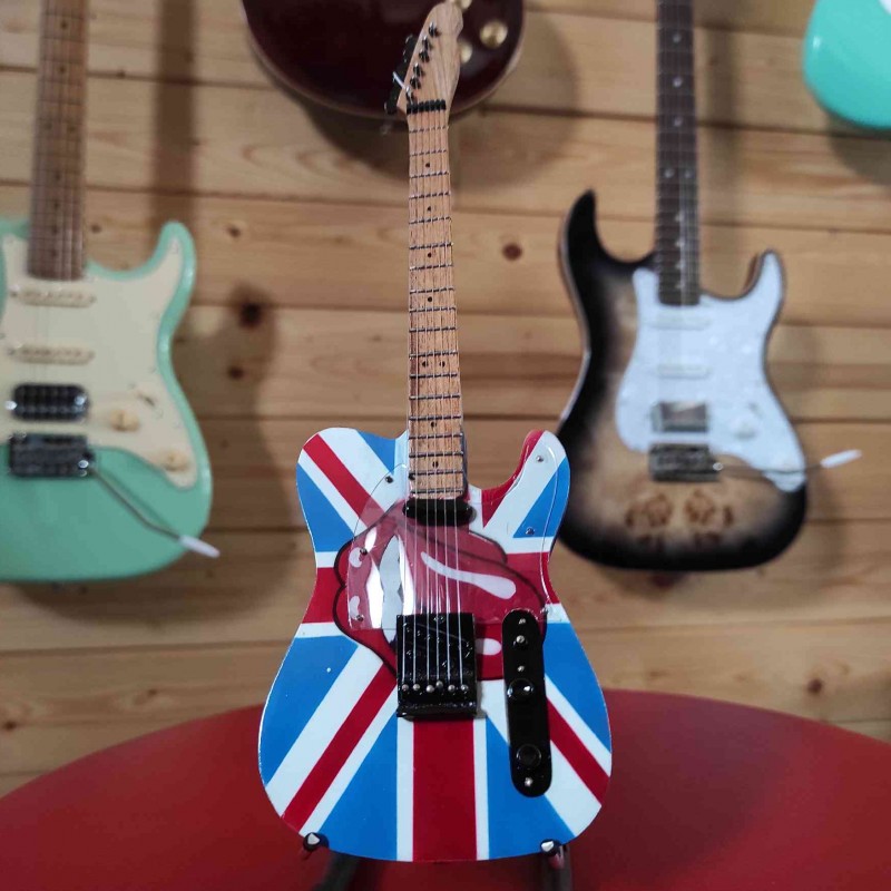 Mini chitarra da collezione replica in legno - The Rolling Stones