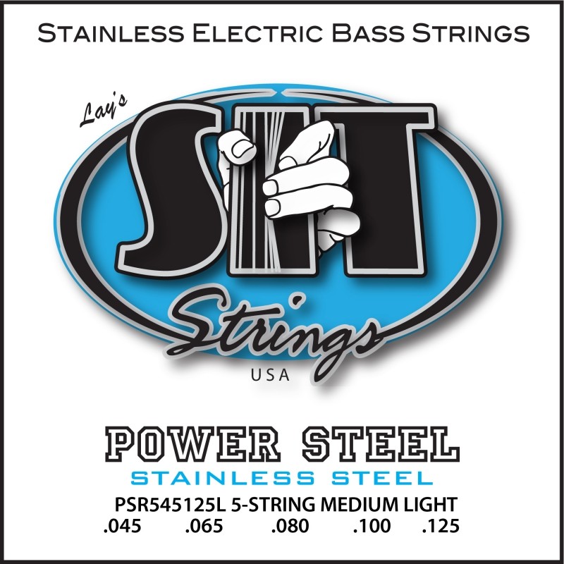 SIT Corde per basso elettrico 5 corde PSR545125L – Power Steel Acciaio Stainless