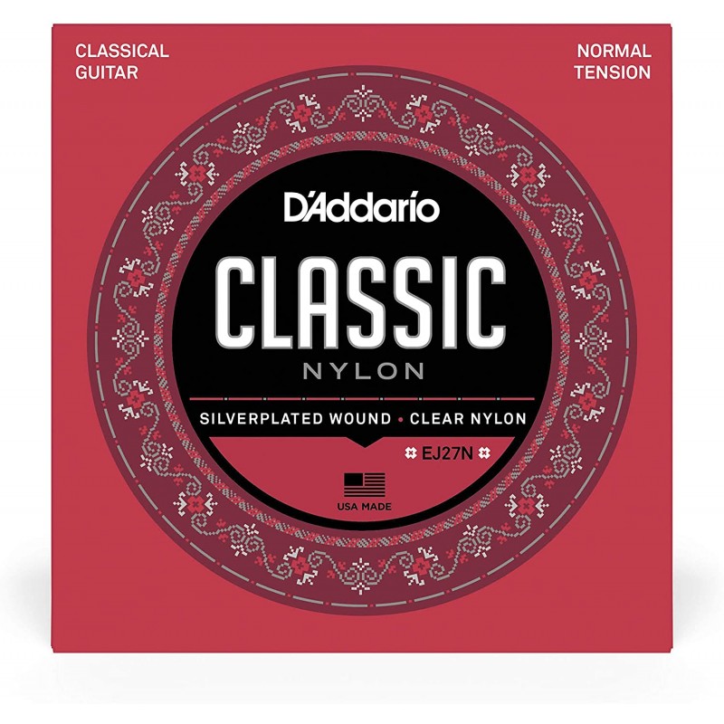 D'Addario EJ27N Normal Tension - Set di corde per Classica - Silver Wound
